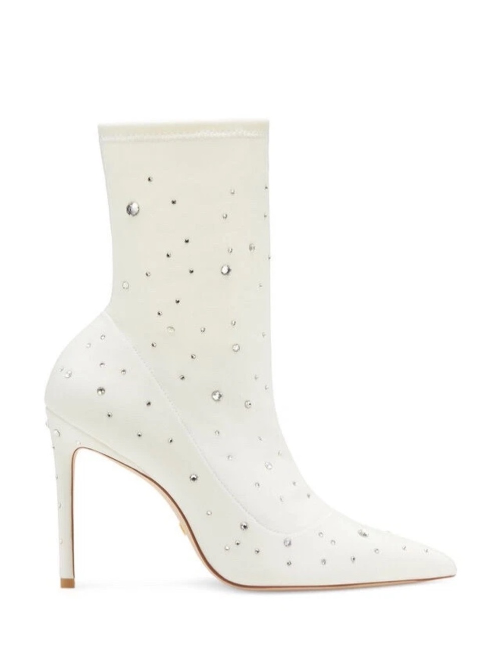 Stuart Weitzman Stuart Cosmic 100 Bootie Boots White Crystal Size 8 8.5 9 9.5